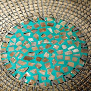 Plateau de service durable en jonc de mer avec cordelette en plastique, plateau minimaliste renforcé de cordelette en plastique, approvisionnement en gros Vietnam - Product Image 4