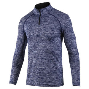 Camiseta de carreras con cremallera para hombre, Camiseta deportiva personalizada de poliéster de talla grande para hombre, Camiseta holgada de secado rápido para correr para hombre - Product Image 3