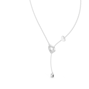 Collier cœur en diamant de laboratoire 0,3 CT, or rose, jaune, blanc 18 carats, 14 carats, bijoux de luxe avec diamants VVS-VS EF CVD - Product Image 6