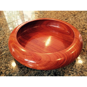 Cuenco redondo de madera de Acacia hecho a mano para servir ensaladas para la mesa de cena del hogar, cuenco para servir frutas de forma redonda con buen pulido - Product Image 2