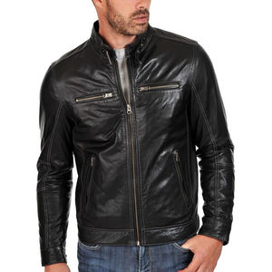 Chaqueta de Cuero para Hombre en Colores Personalizados - Exportación desde Pakistán, Chaqueta de Cuero para Hombre con Diseño Nuevo y Moderno - Product Image 1