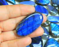 Lot de cabochons de labradorite naturelle Labradorite bleue flashy en forme mélangée Labradorite polie lisse de pierre de Madagascar