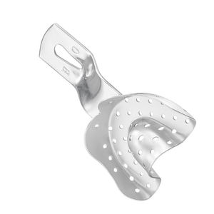 Bandejas de impresión dental de acero inoxidable Soporte de dientes superior inferior Cubos de impresión dental Bandejas de impresión de odontología - Product Image 4