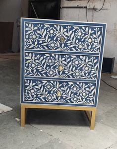 Incrustation d'os nécessaire incorporation de designs de luxe Table de chevet Armoire Table de chevet incrustation d'os Meubles de salon de l'Inde - Product Image 4