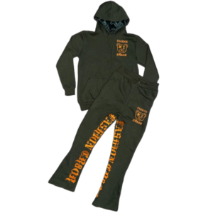 Fabricant de vêtements survêtement hommes poids lourd de haute qualité et unisexe personnalisé bouffée impression Logo survêtements pour hommes ensemble - Product Image 6