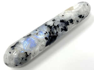 Baguette de massage en cristal naturel flashy arc-en-ciel pierre de lune baguette de massage en cristal lisse baguette de massage en pierre de lune YONI Dildos - Product Image 6