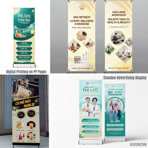 Custom UV Roll Up <b>Banner</b> Printing with Aluminum <b>Stand</b> for Indoor Promotional Display from Vietnam Printing Factory - Product Image 5