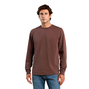 Camiseta de cuello redondo para hombre, camisetas de manga larga lisas de talla grande con logotipo personalizado de alta calidad, camiseta para hombre, transpirable, OEM - Product Image 2