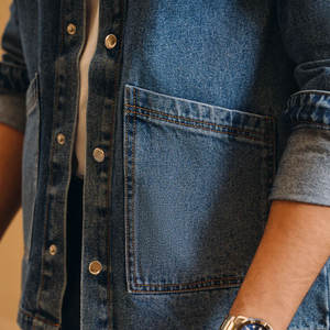 Chemise en jean vintage pour homme, vente chaude, respirante, haute qualité, faible MOQ, service OEM, dernier style printemps - Product Image 4