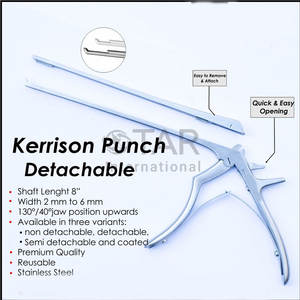 Kerrison Punch Ortopédico Espinal Rongeurs Cirugía de columna vertebral de acero inoxidable de alta calidad Instrumentos médicos ortopédicos profesionales - Product Image 4