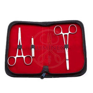 Body Piercing <b>Tools</b> Set Professional Stainless Steel Piercing <b>Tool</b> Kit Dermal Punch Piercing Forceps With Pouch - Product Image 6