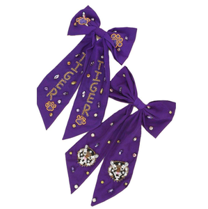 โบว์ติดผมคริสต์มาสสีแดงงานฝีมือประณีต ประดับลูกปัดนัทแครกเกอร์ ปักลายวันหยุด ประดับคริสตัล ปักลายแบบส่วนตัว - Product Image 4