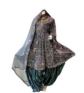 Afghani ชุดเสื้อกระโปรงยาวของผู้หญิงชุดเสื้อคลุมยาวน้ำหนักมากกำหนดขนาดเองได้ - Product Image 4