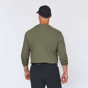 Haute qualité hommes à manches longues coton T-shirt poche confortable respirant séchage rapide Style Hip Hop travail quotidien/tenue décontracté - Product Image 4