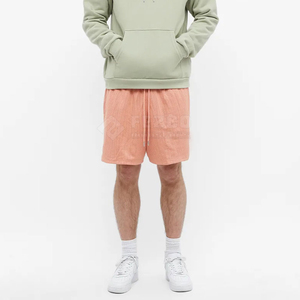 Logo personnalisé Short en maille de polyester 100% à taille haute pour hommes, vêtements confortables pour l'entraînement et la course à pied, style solide et décontracté - Product Image 4