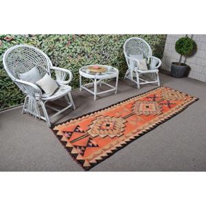 Alfombra de 2.8x8.5 pies, Alfombra Turca Vintage, Alfombra Ombr Naranja - Product Image 2