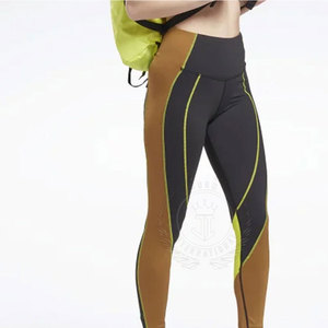 Nouveau design, leggings taille haute grande taille, taille élastique unie, pour femme, séchage rapide, vêtements de yoga, service OEM, pantalon de yoga personnalisé - Product Image 3