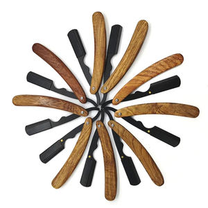 Maquinilla de Afeitar Clásica de Acero Inoxidable de Alta Calidad con Mango de Madera y Diseño de Acabado Fino, Hoja Única, Logotipo Personalizado, en Existencia - Product Image 5