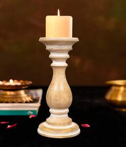 10 "blanc lavage bougeoir support en bois support pour Style campagnard Reiki aromathérapie Spa salon Sustaibalbe en bois - Product Image 5