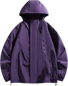 Chaqueta con Capucha Unisex con Cierre de Cremallera, Cuello Alto, Logotipo Frontal, para Actividades al Aire Libre, Senderismo, Pesca, Ropa de Abrigo de Otoño - Product Image 2