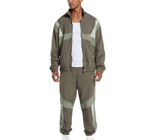 2025 Nouvel arrivage Ensemble de survêtements en polyester léger avec logo personnalisé pour hommes Ensemble complet de survêtements coupe-vent de créateur pour hommes - Product Image 1