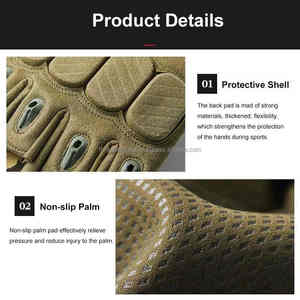 Guantes de cuero genuino para hacer ejercicio al aire libre para disparar ciclismo Paintball guantes de medio Dedo de Pakistán - Product Image 5