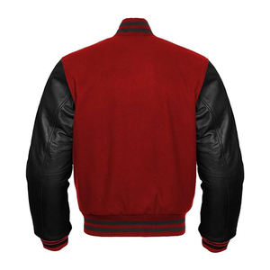 OEM personalizado invierno lana chaqueta Bomber Unisex Universidad Pop Chenille parches bordar CollegeBaseballjacket para los hombres - Product Image 2
