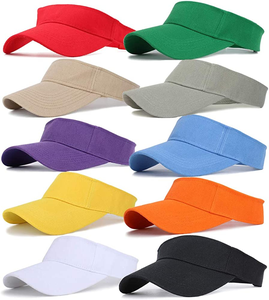 Casquette de tennis de course à visière en coton blanc avec impression d'écran, logo brodé, design personnalisé OEM, pour hommes et femmes - Product Image 1