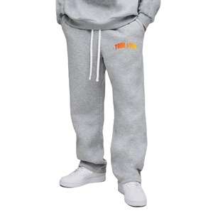 Custom made 380 Gsm Sweatpants for men Baggy fit custom printed Logo 100% cotton custom washed Plus Size men's pants - Product Image 1