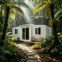 Maison conteneur extensible de 20 pieds de qualité supérieure, maison préfabriquée modulaire compacte avec salle de bain pour le glamping
