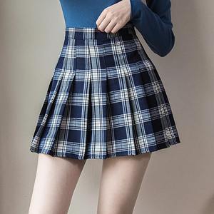 Jupe courte nouvelle coréenne femmes fermeture éclair taille haute école fille plissée Plaid Mini Preppy Style - Product Image 3