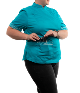 Giacca da Chef Personalizzata OEM per <span class=keywords><strong>Cucina</strong></span>, Uniforme da Cuoco Aderente per Donne nel Settore Alimentare - Product Image 6