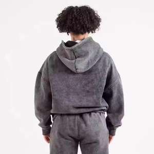 Ensemble de survêtement d'hiver pour homme en molleton 100% coton, respirant, imprimé, avec poches latérales, taille plus, jogging - Product Image 5