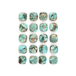 Natural 12mm cojín corte suave crisocola cabujón cuarzo verde curación tamaño personalizado piedras preciosas sueltas fabricación de joyas - Product Image 4