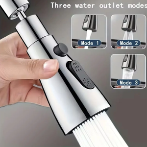หัวก๊อกน้ำในครัวแบบหมุนได้ 360 องศา 3 ฟังก์ชั่น ประหยัดน้ำ-โครเมียม - Product Image 1