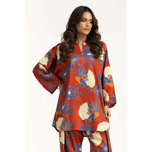 Conjunto Coordinado de Mujer, Estampado, Viscosa Tencel, Ecológico, Cuello en V, Manga Larga, Tela Satén Informal para Primavera/Verano, Modelo IPST-55056 - Product Image 3