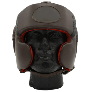 Casque de boxe en cuir PU, casque de protection unisexe pour adulte, couleur unie, fermeture à lacets, protection de la tête pour le sport - Product Image 4