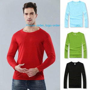 Camisas de manga larga de algodón de alta calidad personalizadas nuevas camisetas de impresión de color sólido nuevas para hombres y mujeres camiseta para hombres - Product Image 5