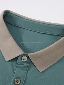 Camiseta de polo de golf para hombre de alta calidad hecha a medida con logotipo de secado rápido con cuello en V polos de algodón blanco, polos para hombre - Product Image 3