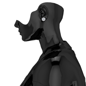 Pendientes de Botón de Plata de Ley 925 para Mujer, Clásicos y Lujosos, con Diamante Cultivado en Laboratorio de 0.316 Ct, Claridad VS, Color EF, 3.4 mm - Product Image 3