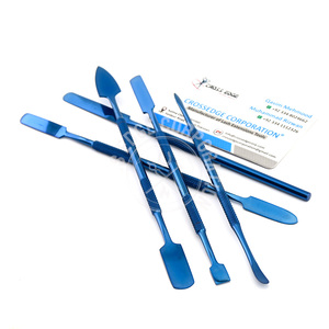 Outils de sculpture sur cire exclusifs 5 pièces/ensemble sculpteurs de cire à bords tranchants en acier de couleur bleue pour une application de précision spatule cosmétique - Product Image 2