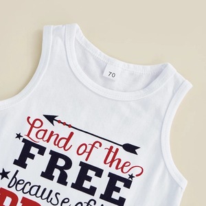 Ensemble de vêtements à rayures pour garçons de 12 à 18 mois, tenues de Sport pour enfants, <span class=keywords><strong>ceinture</strong></span> élastique, short, gilet - Product Image 4