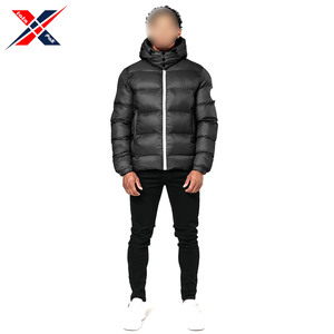 Wholesale Custom Printed Hooded Puffer <b>Jacket</b> for Men with Customized Logo <b>Waterproof</b> Vintage Winter Design and Pockets - Product Image 2