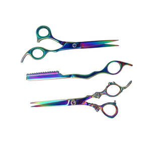 Ensemble de ciseaux de coiffure professionnels en acier inoxydable coupe de coiffeur et ciseaux amincissants pour une utilisation en salon pointe à lame tranchante - Product Image 1