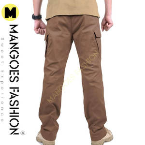 Pantalones Tácticos Marrones Transpirables de Alta Calidad al por Mayor con Cierre de Cremallera, Cintura Elástica, Lazos de Cinturón Anchos y Corduroy Triangular de Plástico - Product Image 6