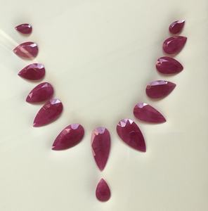 173,59 quilates rubí Mozambique pera facetada corte piedra diseño calentado para joyería fina Fabricación de piedras preciosas naturales - Product Image 3