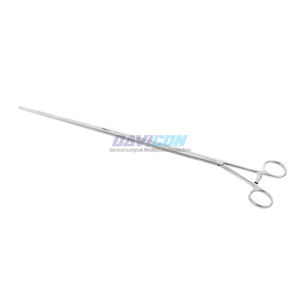 เครื่องมือหนีบหลอดเลือดแบบส่องกล้องผ่าหลังอก DeBakey ทำจากสแตนเลส ได้รับการรับรองมาตรฐาน CE ขนาด 115 มม. แบบตรง 1x2 ปากหนีบเรียวแบบไม่ทำให้เกิดการบาดเจ็บ ขนาดแกน 10 มม. พร้อมระบบ Ratchet ความยาว 29.5 ซม. - Product Image 3