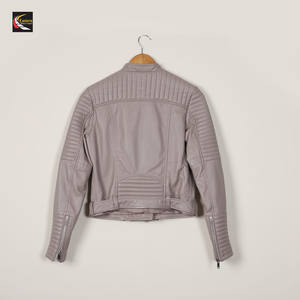 Chaqueta Bomber de Piel de Oveja para Mujer, Invierno, Estampada, Transpirable, Duradera, Alta Calidad, Venta al Por Mayor, Suministro ODM - Product Image 4