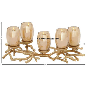 Ensemble de 2 bougeoirs argentés brillants en métal aluminium à texture gaufrée Bougeoir de qualité étonnante et authentique - Product Image 6