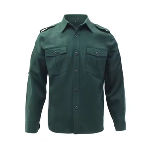 Professionnel classique 100% coton Aviation-qualité pilote uniforme chemise hommes 6XL taille réglable double poitrine poches manches longues - Product Image 5